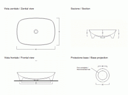 LAVABO / CIOTOLA IDEA RETTANGOLARE 60X43